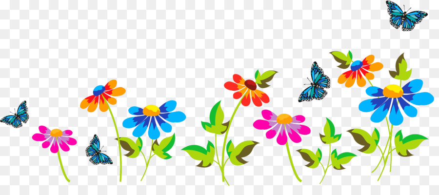 Fleurs Colorées，Jardin PNG