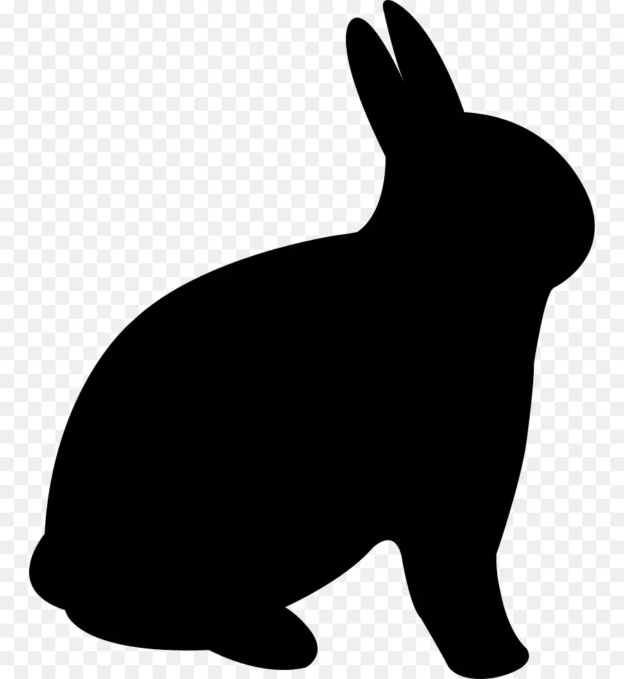 Silhouette De Lapin，Lapin PNG