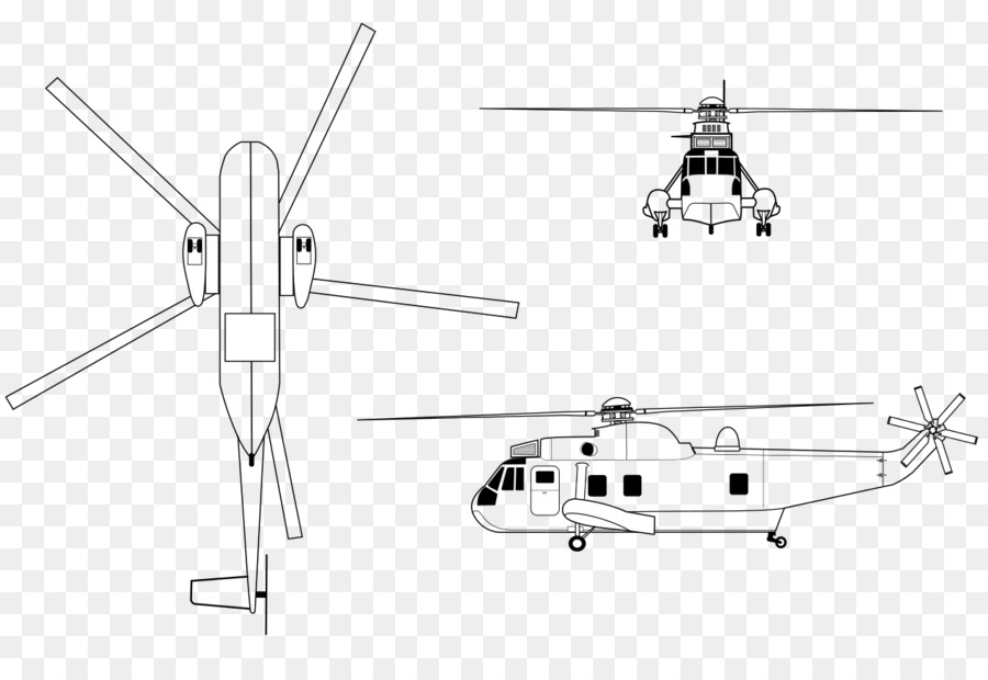 Rotor D Hélicoptère，Sikorsky Sh3 Sea King PNG