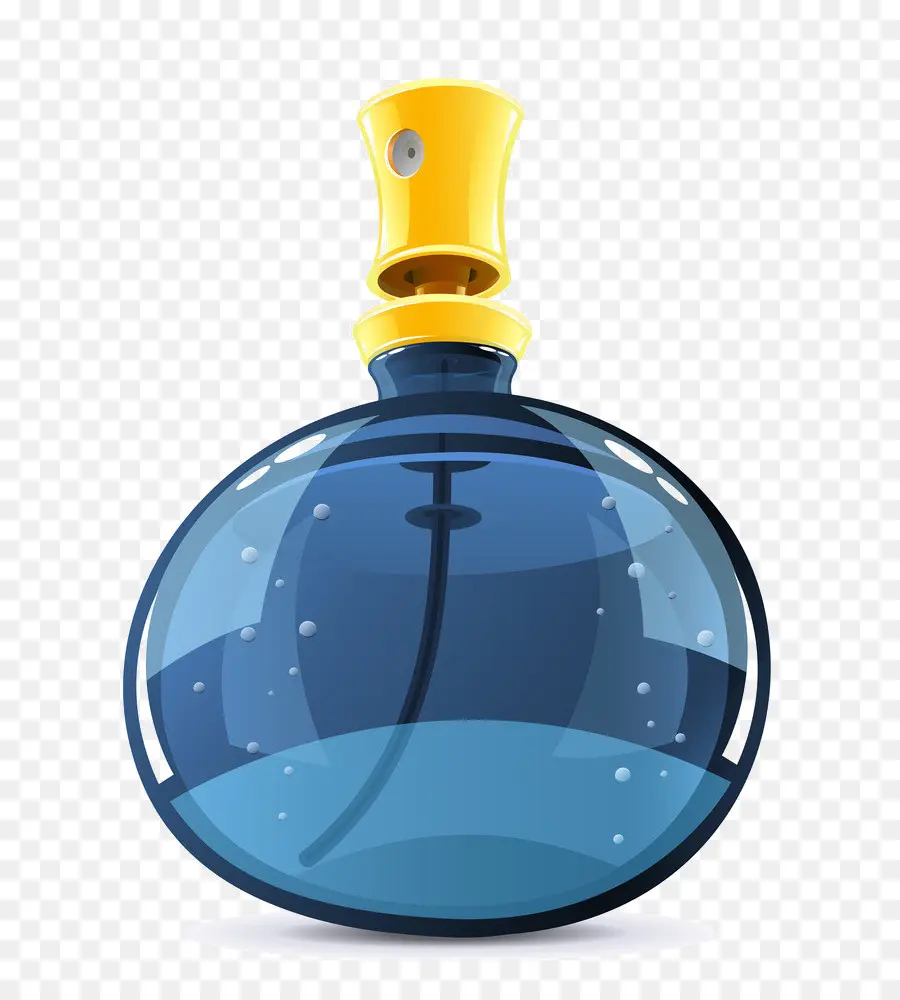 Flacon De Parfum，Bleu PNG