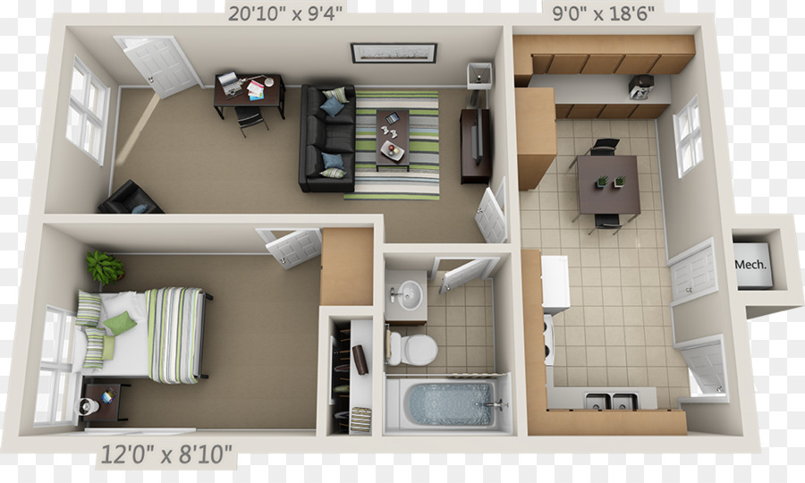 Disposition De L'appartement，Plan D'étage PNG