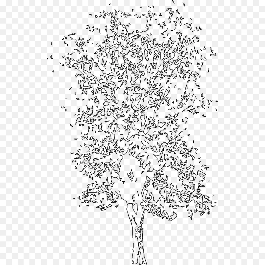 Arbre De Dessin Au Trait，Nature PNG