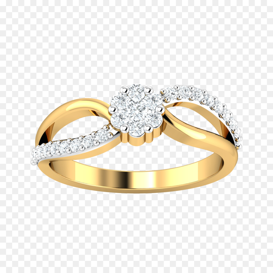 Bague En Or，Diamant PNG