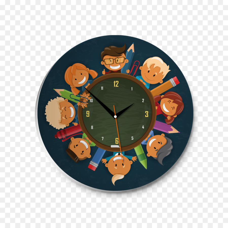 Horloge Avec Des Enfants，Temps PNG