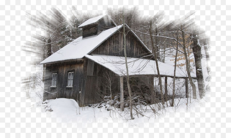 Cabane Enneigée，Hiver PNG