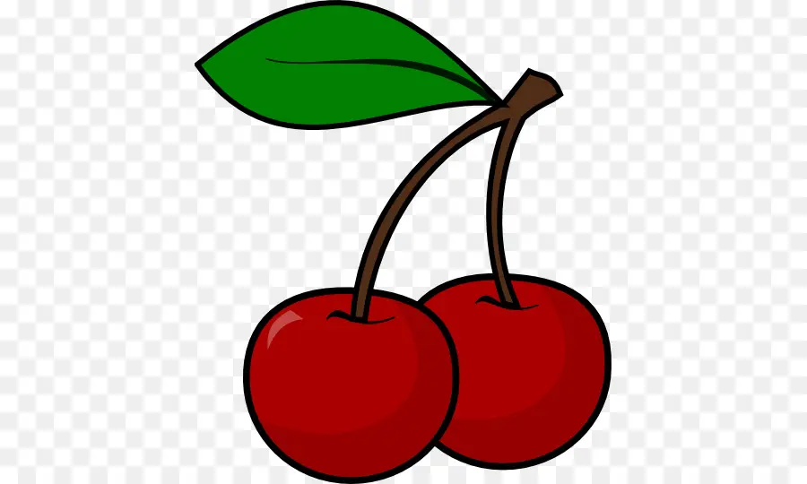 Cerises Rouges，Feuilles PNG