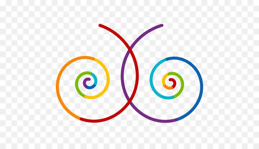 Spirales Colorées，Modèle PNG