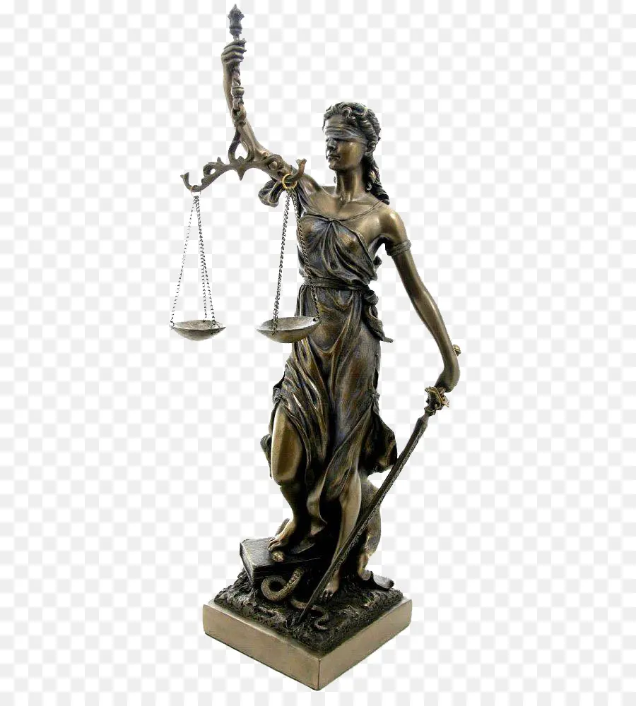 Dame Justice，Sculpture En Bronze PNG