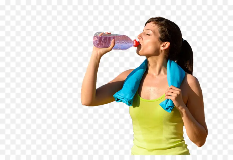 Femme Buvant De L'eau，Hydratation PNG