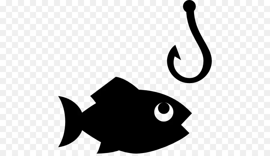 Silhouette De Poisson，Noir PNG