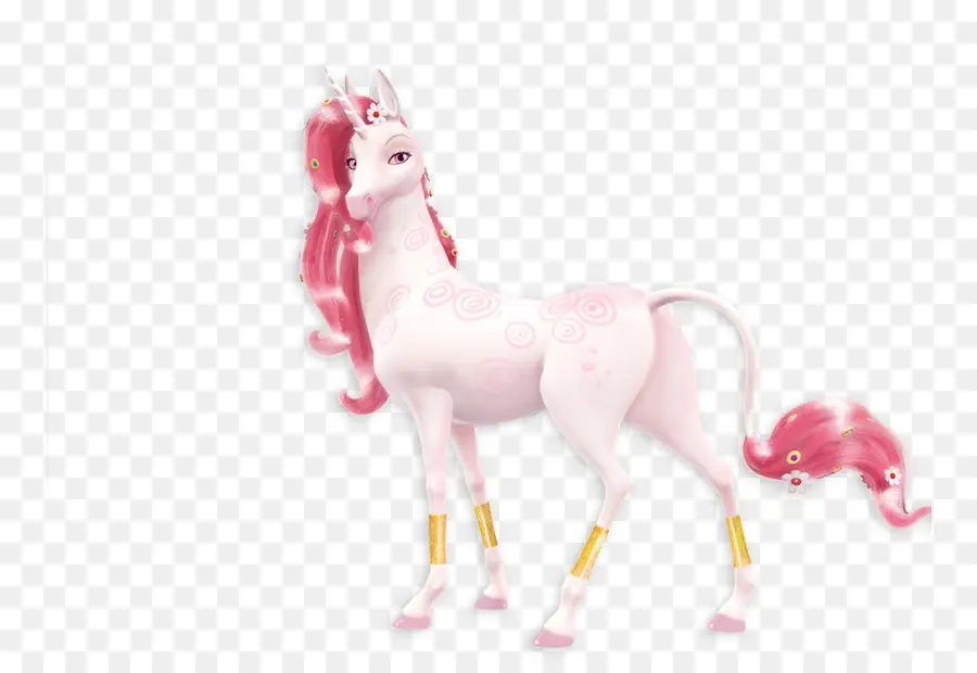 Licorne，Crinière Rose PNG