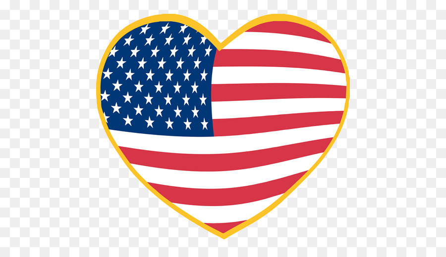 Coeur Avec Drapeau，Usa PNG