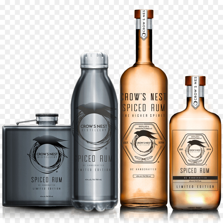 Bouteilles De Rhum épicé，Alcool PNG