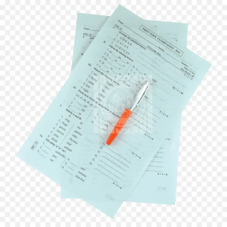 Papiers D'examen，Papier PNG