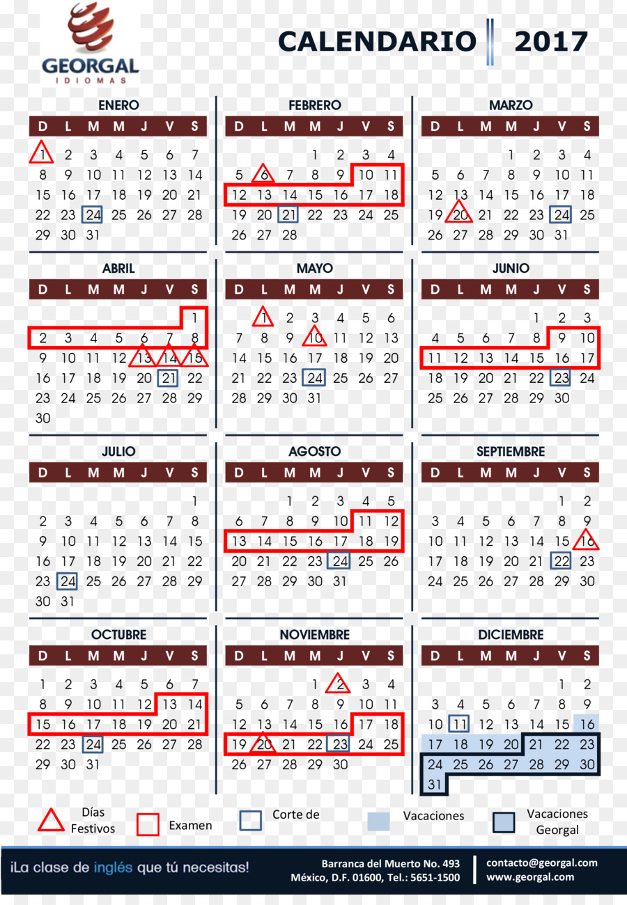 Calendrier，2017 PNG