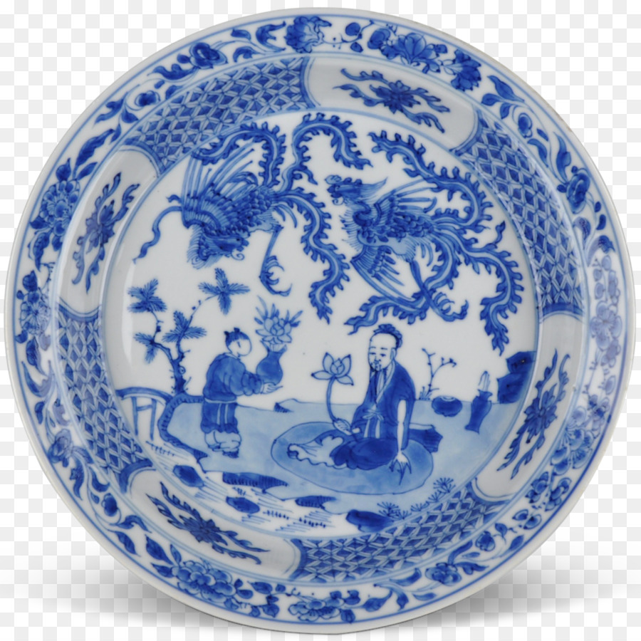 Assiette En Porcelaine，Bleu PNG