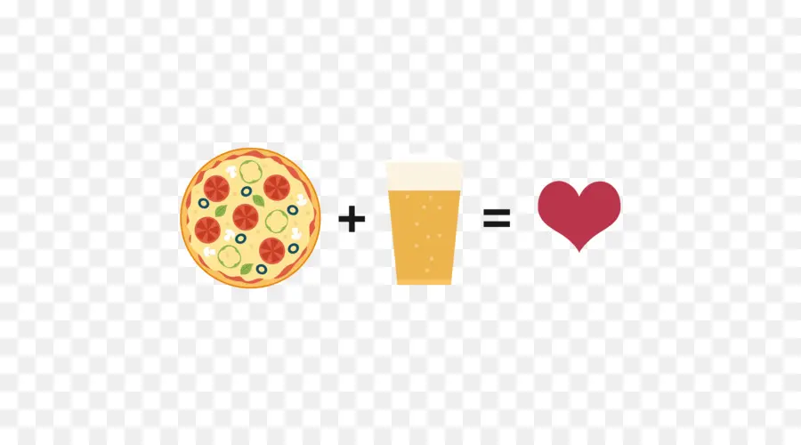 Pizza Et Bière，Amour PNG