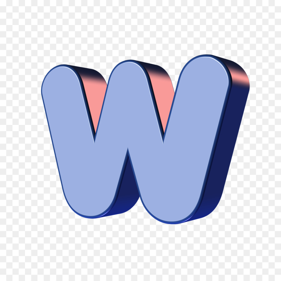 Bleu W，Lettre PNG