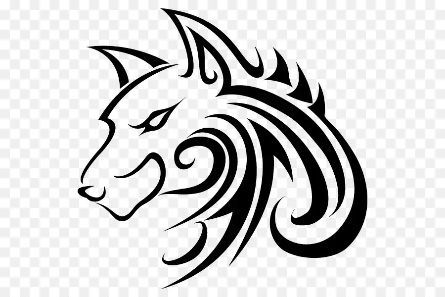 Loup Gris，Tatouage PNG