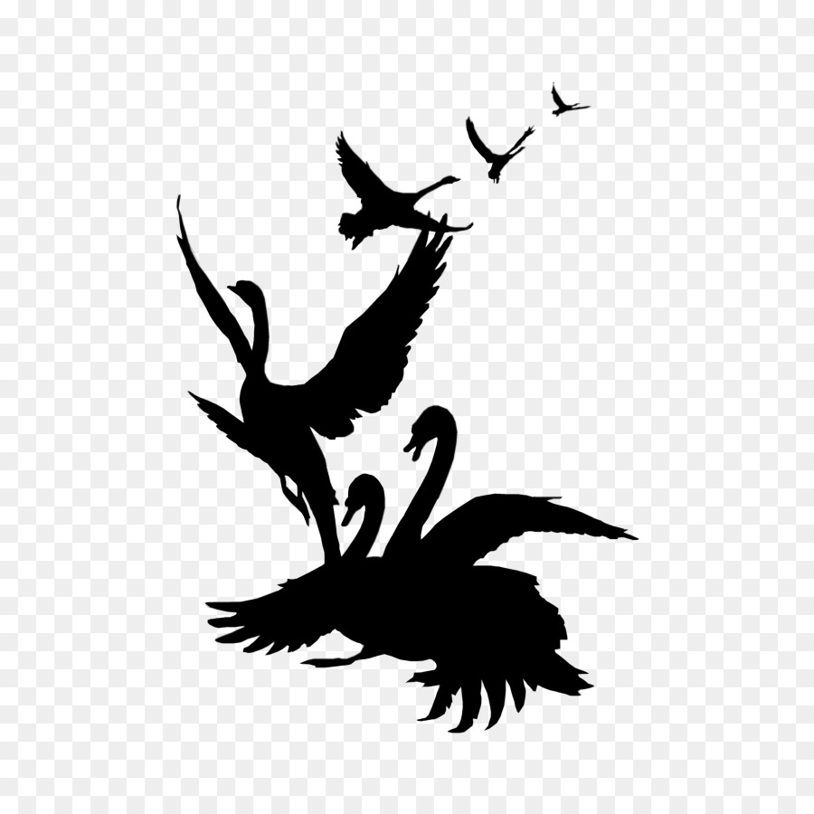 Silhouettes D'oiseaux，Vol PNG