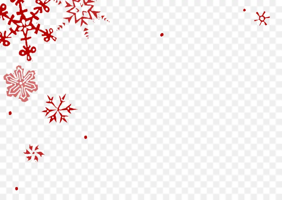 Flocons De Neige，Rouge PNG