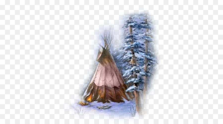 Tipi Dans La Neige，Tente PNG