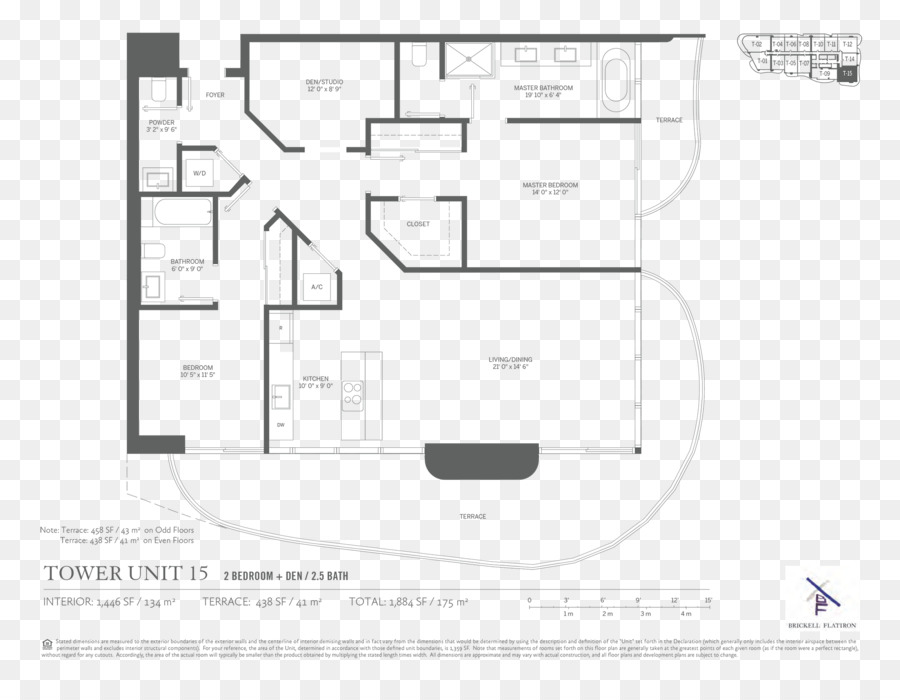 Brickell Flatiron，Plan D étage PNG