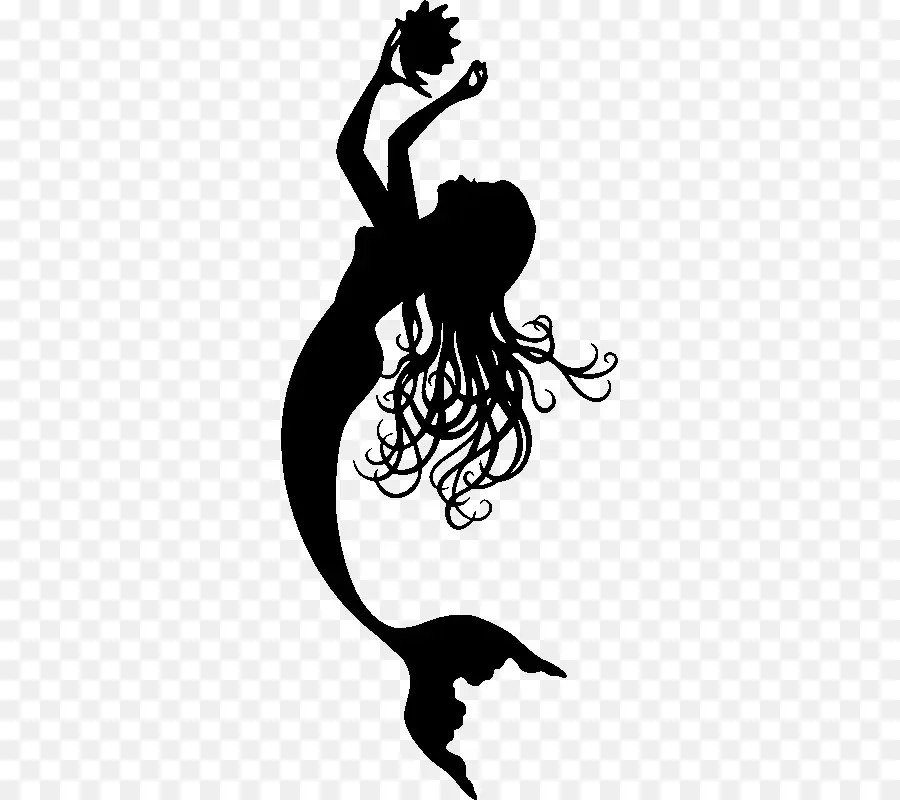 Silhouette De Sirène，Mer PNG