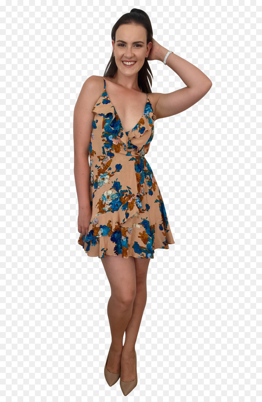 Robe Fleurie，Femme PNG