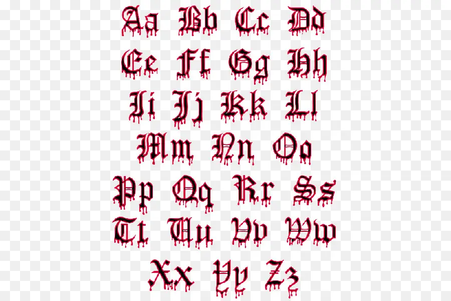 Alphabet Gothique，Courrier PNG