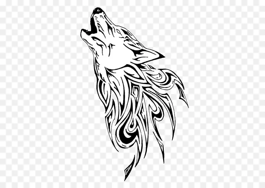 Tatouage，Loup Gris PNG