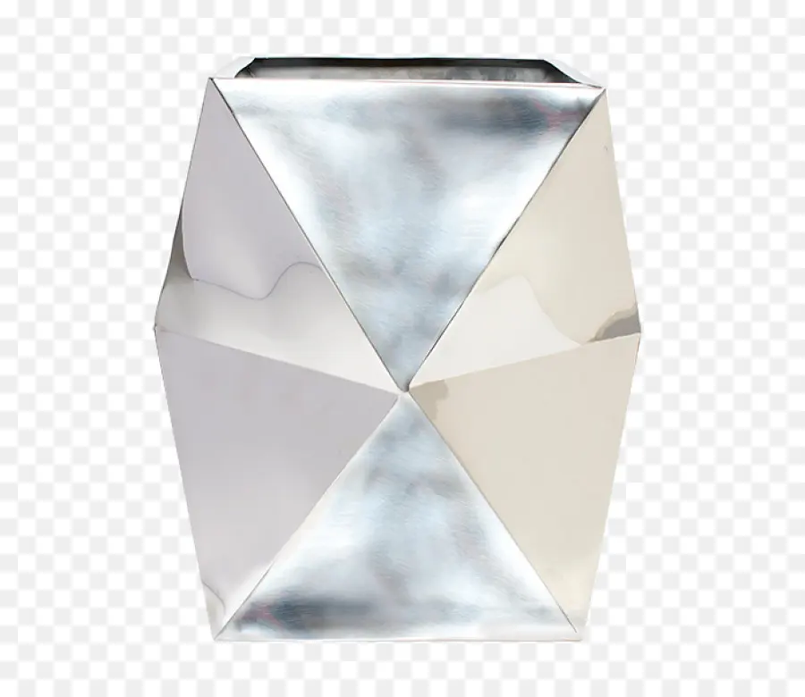 Vase Géométrique En Argent，Vase PNG