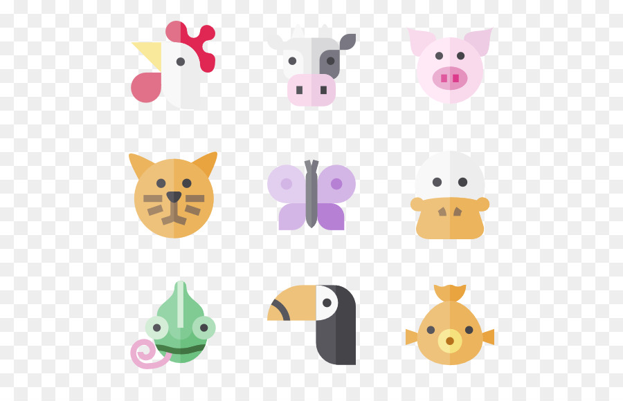 Visages D'animaux，Dessin Animé PNG