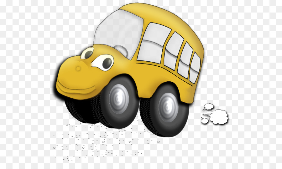 Autobus De Dessin Animé，Jaune PNG