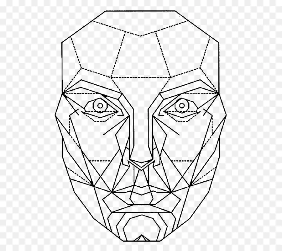 Visage Géométrique，Lignes PNG