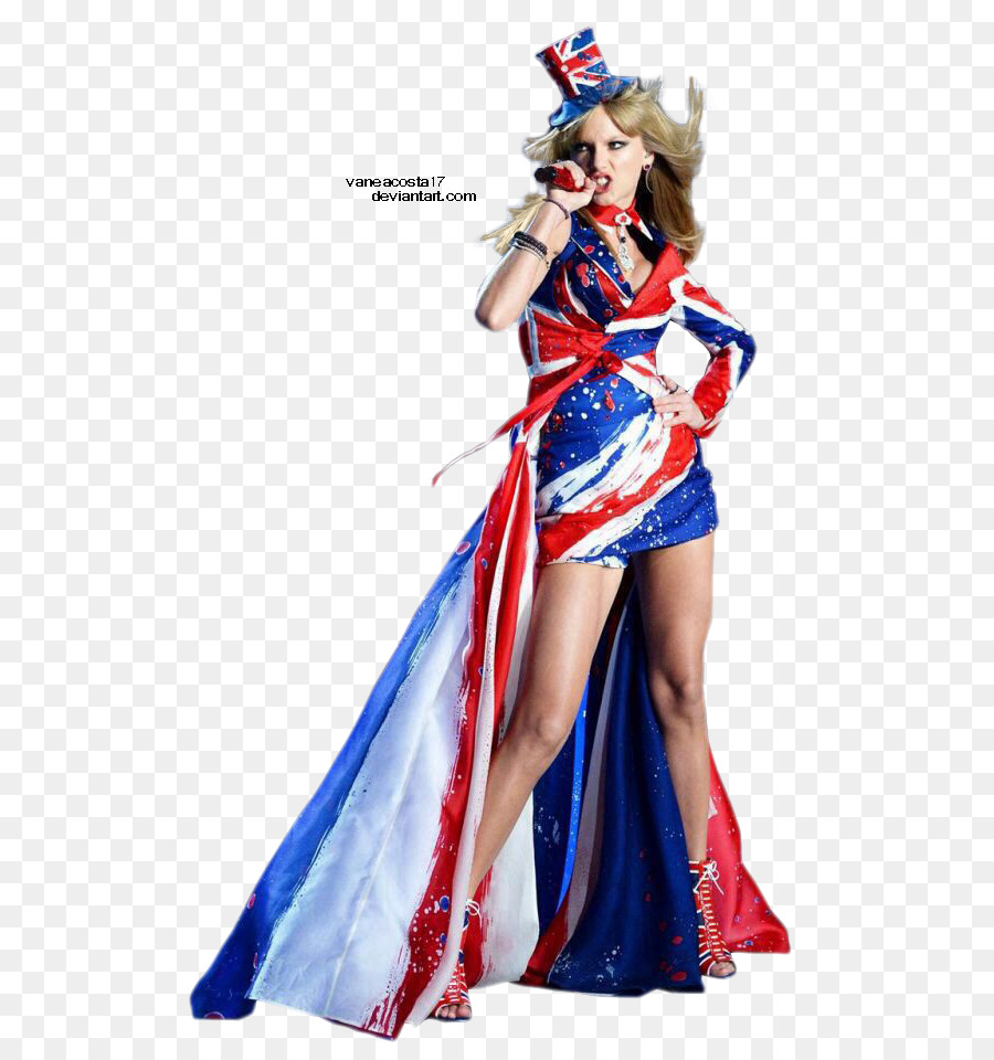 Femme En Robe Union Jack，Microphone PNG