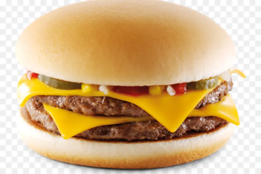 Double Cheeseburger，Hamburger PNG