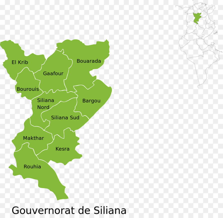 Siliana，Les Gouvernorats De La Tunisie PNG