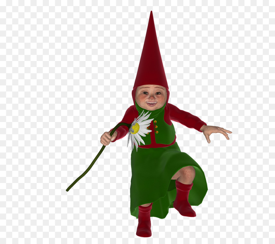 Gnome Avec Fleur，Jardin PNG