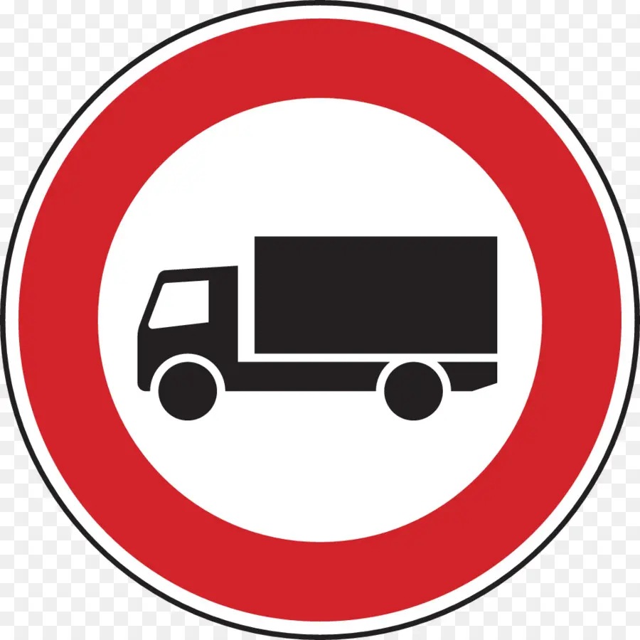 Signe De La Circulation，Interdiction De Transit Par Camion PNG