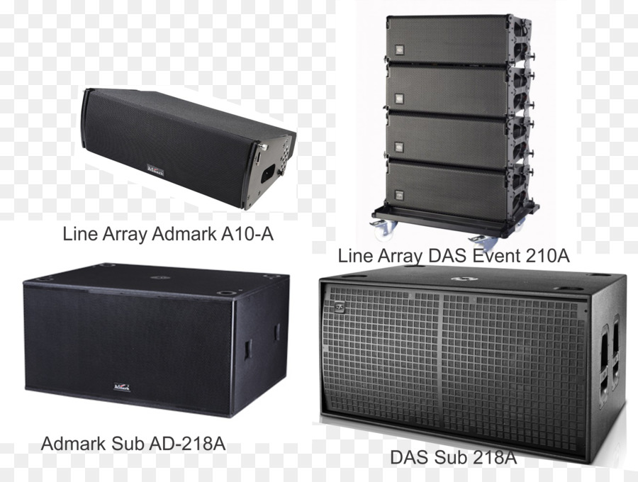 Enceintes Line Array，Noir PNG