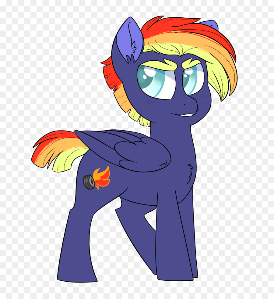 Poney Bleu，Crinière Violette PNG