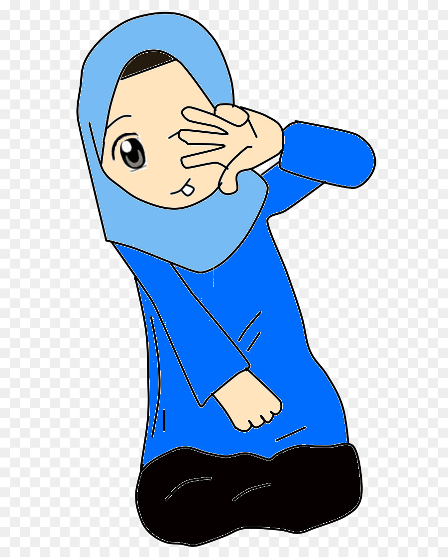 Fille En Hijab，Dessin Animé PNG