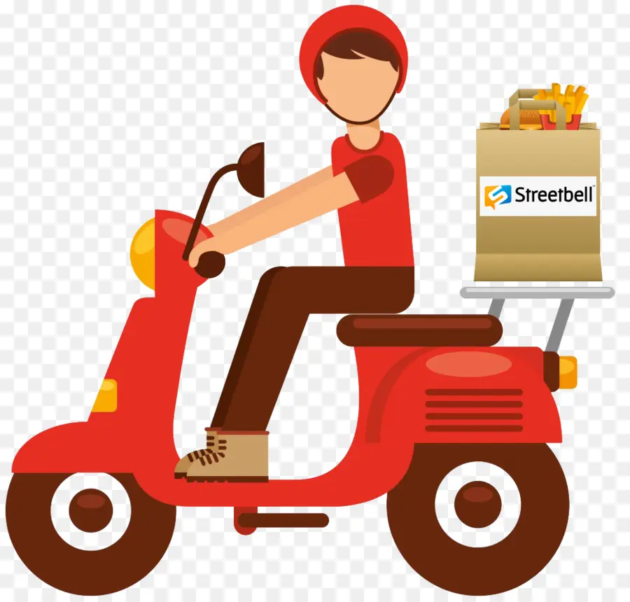 Livreur，Scooter PNG