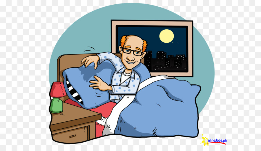 Homme En Pyjama，Lit PNG