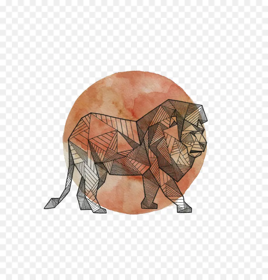 Lion，Géométrique PNG