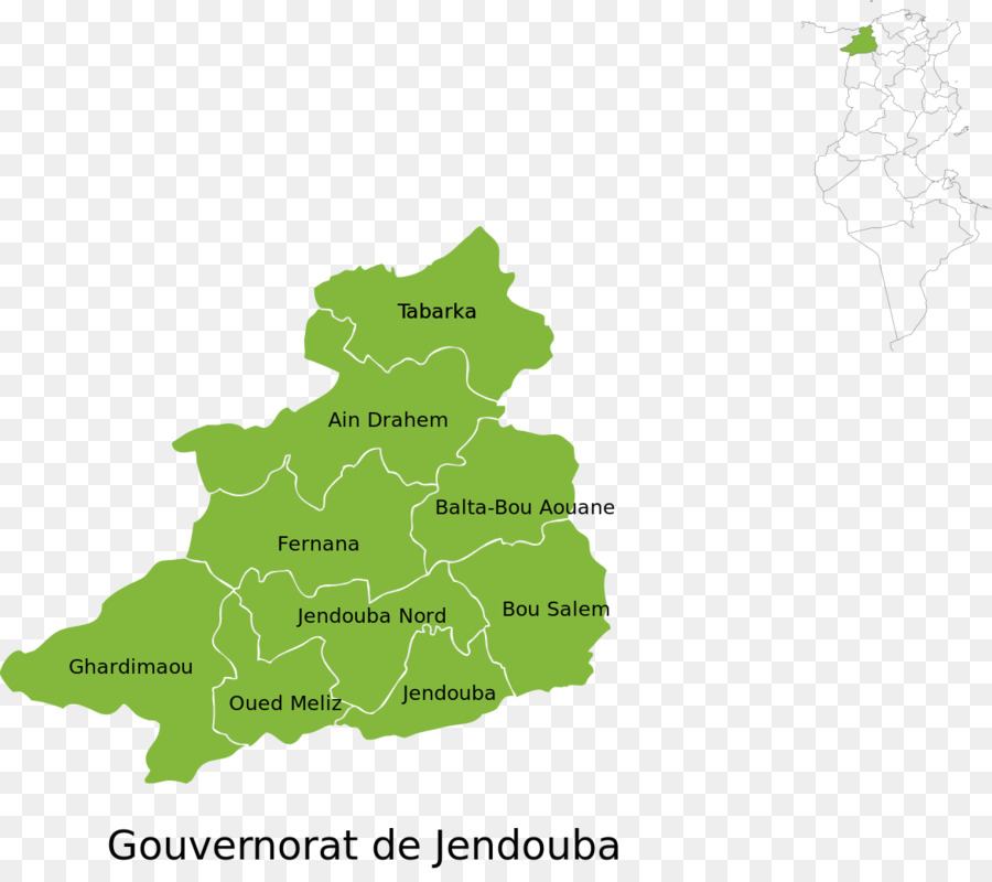 Jendouba，Les Gouvernorats De La Tunisie PNG