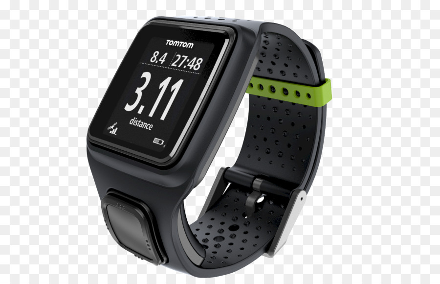 Montre Intelligente Noire Et Verte，Portable PNG