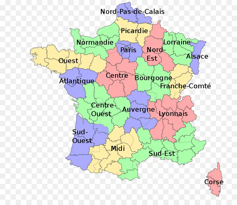 France，Carte PNG