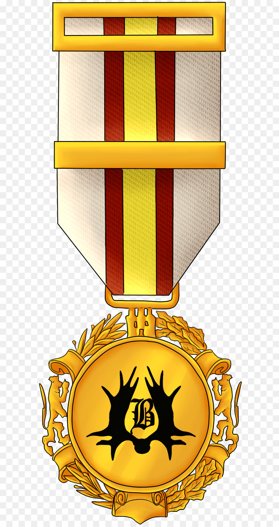 Médaille D，Jaune PNG